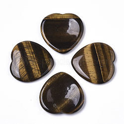 Натуральный камень тигровый глаз, карманные пальмовые камни, для лечения Рэйки снятие стресса, формы сердца, 39~40x39~40x5~6 мм