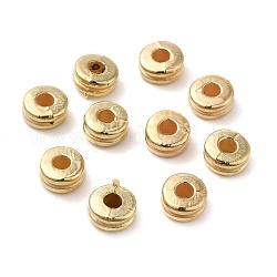 Ccb perline di plastica, rotondo e piatto, oro, 5x2.5mm, Foro: 1.8 mm