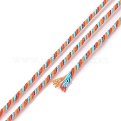 Хлопок шнур, плетеная веревка, с бумажной катушкой, для настенного крепления, ремесла, Подарочная упаковка, красочный, 1.2 мм, около 27.34 ярда (25 м) / рулон