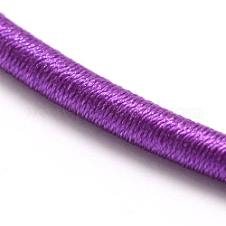 Seidenschnur Halsketten machen, mit Messing-Karabiner, Platin Farbe, lila, 17 Zoll ~ 18 Zoll
