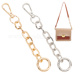 Wadorn 2 pz 2 colori cavo di ferro estensori della cinghia della borsa della catena, con fermagli girevoli e anello a molla, per accessori per la sostituzione della borsa, colore misto, 15.2cm, 1pc / color
