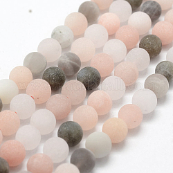 Fili di perline multi-moonstone naturali, smerigliato, tondo, 8~8.5mm, Foro: 1 mm, circa 48pcs/filo, 15.55 pollice (39.5 cm)