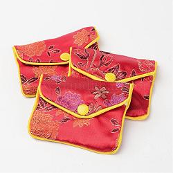 Red Zip Pouches, about 66mm wide, 78mm long