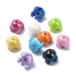 Tappi di perle acriliche opache, colore misto, 18x14mm, Foro: 2.7 mm