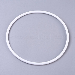 Aros de macramé anillo, Para manualidades y redes / redes tejidas con suministros de plumas, blanco, 350x8.4mm, diámetro interior: aproximamente 335.6 mm