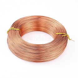 Round Aluminum Wire, Flexible Craft Wire, for Beading Jewelry Doll Craft Making, Saddle Brown, 15 Gauge, 1.5mm, 100m/500g(328 Feet/500g)
