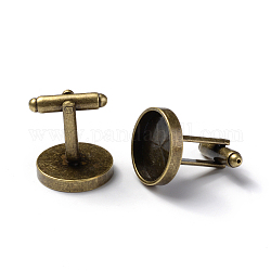 Messing Manschetten, Manschettenknopf Zubehör für Bekleidung, Accessoires, Antik Bronze, Fach: 16 mm, 27x18 mm