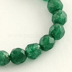 Faceted Round Dyed Natural Agate Beads Strands, 3mm, Hole: 0.5mm, about 134pcs/strand, 14.5inch