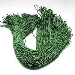 Cordes en polyester & spandex, 1 noyau interne, verte, 2mm, environ 109.36 yards (100m)/paquet