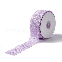 Ruban de garniture en dentelle en polyester de 10 mètre, pour le bricolage fabrication de bijoux, Prune, 1-1/2 pouce (38.5~39.5 mm)