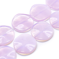 Perline Opalite fili, rotondo e piatto, ondulato, 15~15.5x4.5~5mm, Foro: 1 mm, circa 25pcs/filo, 15.35 pollice (39 cm)