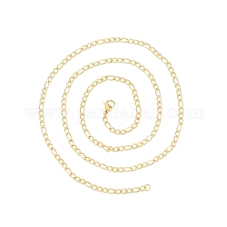 Collana da uomo con 201 catena figaro in acciaio inossidabile, oro, 23.62 pollice (60 cm), larghezza: 3 mm