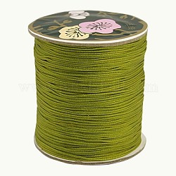 Nylon Thread, for Custom Woven Jewelry Making, Olive Drab, 0.8mm, about 131.23 yards(120m)/roll