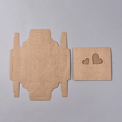 Складные коробки из крафт-бумаги, с ящиками для бумаги, прямоугольные, верблюжие, коробка: 11.5x8x2 см