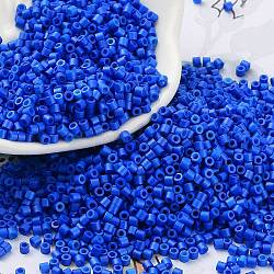 Backlack Glasperlen, Zylinderförmig, Blau, 2x1.5 mm, Bohrung: 1 mm, ca. 5599 Stk. / 50 g