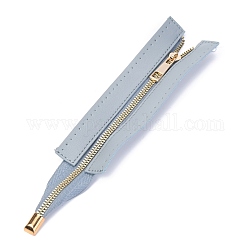 Pu Leder Reißverschluss Nähzubehör, für DIY gewebte Tasche Hardware-Zubehör, hellblau, 25.4x5.3x0.95 cm