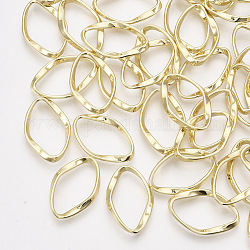 Lega di rings collega, twist ovale, oro chiaro, 25x16.5x2mm, diametro interno: 22x11mm
