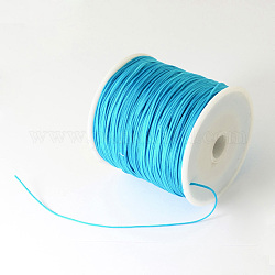 編み込みナイロン糸  ビーズジュエリー作りのための中国結びコードビーズコード  ディープスカイブルー  0.5mm  約150ヤード/ロール