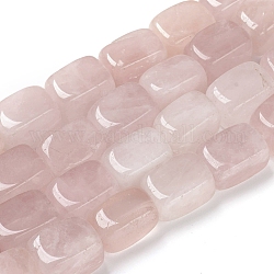 Natural Rose Quartz Beads Strands, Cuboid, 18x13x12.5~13mm, Hole: 1.2mm, about 22pcs/strand, 15.75 inch(40cm)