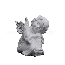 Statua angeli in resina, per le decorazioni del display del desktop di casa, bianco, 55x60mm