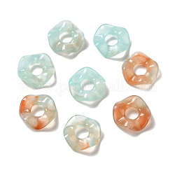 Transparente Acryl Perlen, Ton zwei, Blume, blassem Türkis, 13x3 mm, Bohrung: 4.5 mm, etwa: 1770 Stk. / 500 g