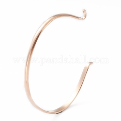 304 bracelet de manchette en acier inoxydable, bracelet manchette interchangeable, or rose, 1/8 pouce (0.35 cm), diamètre intérieur: 2-1/8 pouce (5.45 cm) x 2 pouces (4.95 cm)