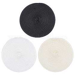 Chgcraft 3 шт. 3 цвета полиэстер имитация соломы круглая основа шляпы для шляп, разноцветные, 148~152x8 мм, 1 шт / цвет