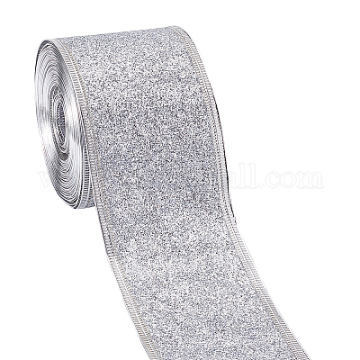 Wholesale GORGECRAFT 10 Yards Sparkle Ribbon with Wired Edge