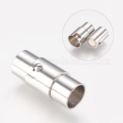 Wholesale Column Stainless Steel Locking Tube Magnetic Bracelet Necklace  Clasps 