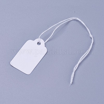 Jewelry price tag ULTNICE 500pcs Rectangular Price Label Tags with Hanging  String Jewelry Clothing Tags for Jewelry Watch Sale Display 