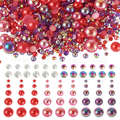 Halbrunde Cabochons aus ABS-Kunststoff&nbsp;FIND-TAC0038-08E-1