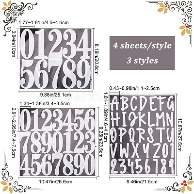 Craspire 3 Sheets 3 Styles PVC Waterproof Decorative Stickers