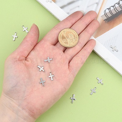 100 Pz Ciondoli Lisci Fiori Oro 304 Acciaio Inox Mini Ciondoli In - Foto 8