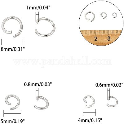 6mm Stainless Steel 18 gauge Open Jump Ring - Min Qty 20