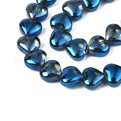 Chapelets de perles en verre électroplaqué&nbsp;EGLA-S188-14-C04-1