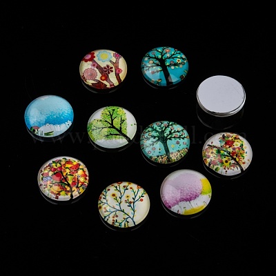 Life Tree Round Glass Magnets