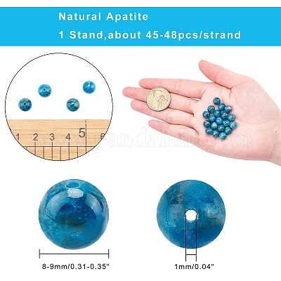 Natürliche Apatit Perlen Stränge&nbsp;G-AR0001-80-1