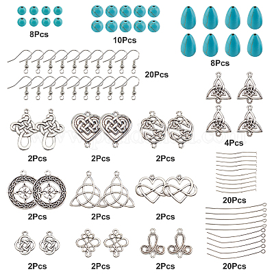 1 Box DIY Make 10 Pairs Bohemian Chandelier Earrings Making Kit Including  Chandelier Links Turquoise Beads Earring Findings for Women Beginners DIY