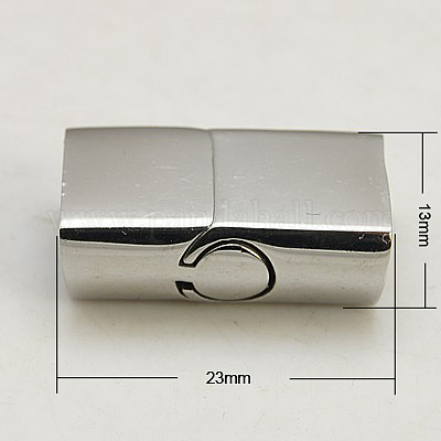 Wholesale Rectangle 304 Stainless Steel Magnetic Clasps with Glue-in Ends 