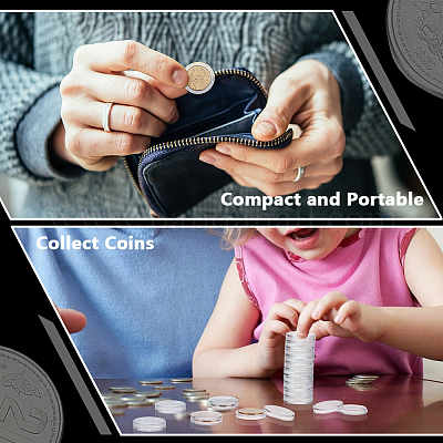 Caja de almacenamiento de monedas de plástico&nbsp;CON-WH0099-89-1