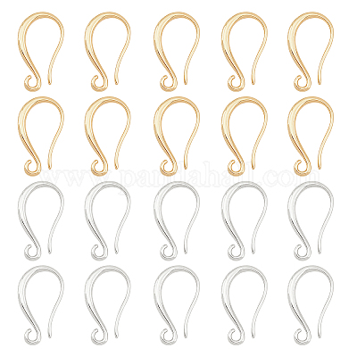 Wholesale SUPERFINDINGS 20Pcs Brass Earring Hooks Hypoallergenic Nickel  Free Lead Free Cadmium Free Earring Supplies Jewelry Making Findings 