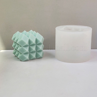 Stampi in silicone alimentare per candele a forma di cubo a forma di rombo  all'ingrosso 