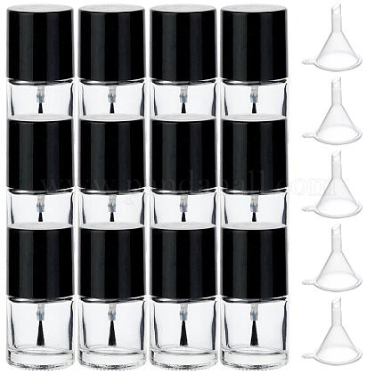 アクセサリー作り用 Benecreat 12pack10ml丸い空のマニキュアボトル透明なマニキュアボトル詰め替え可能なネイルボトルコンテナブラシと ネイルアートサンプル用のプラスチックファンネルホッパー を購入 Selected Pandahall Com Jp