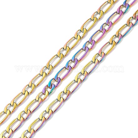 Ionenplattierung (IP) Regenbogenfarbe 304 Mutter-Sohn-Ketten aus Edelstahl CHS-K001-84M-1