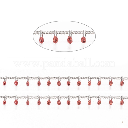 Handgefertigte Perlenkette aus Messing CHC-G011-07P-10-1