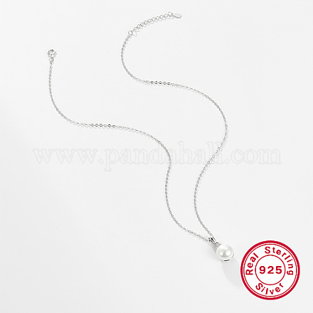 Colliers avec pendentif en argent sterling plaqué rhodium pour femmes AX5136-7-1