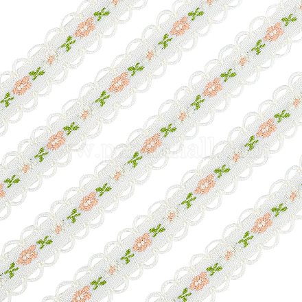 Fingerinspire 22 metro ricamo floreale trim 1/2 (12 mm) nastri in pizzo di poliestere (bianco antico) per cucire OCOR-WH0033-03B-1