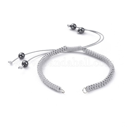 Fabbricazione coreana regolabile del braccialetto dei cavi del poliestere cerato AJEW-JB00511-03-1