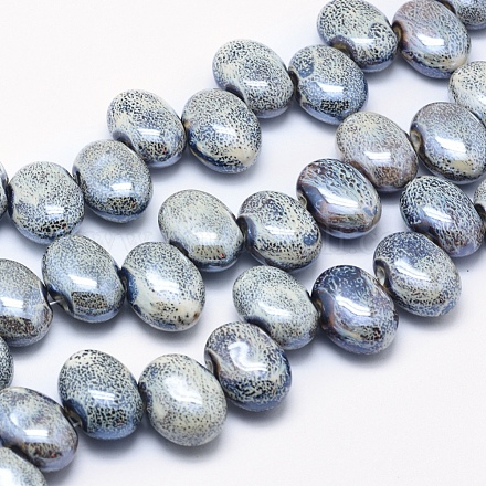 Perles de porcelaine écologiques faites à la main PORC-P027-H11-1