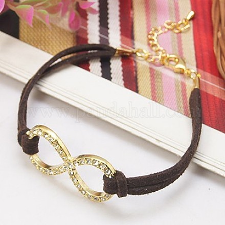 Fashion Wool Cord Link Bracelets X-BJEW-G221-05G-1